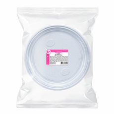 Тарелка одноразовая На троих Встреча пластиковая белая 20.5см, 10шт