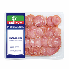 Колбаса Велком Романо сырокопченая полусухая нарезка, 500г