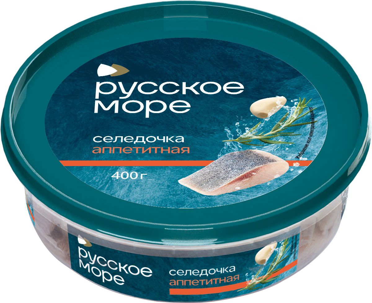 Сельдь филе-кусочки Русское море Селедочка аппетитная, 400г