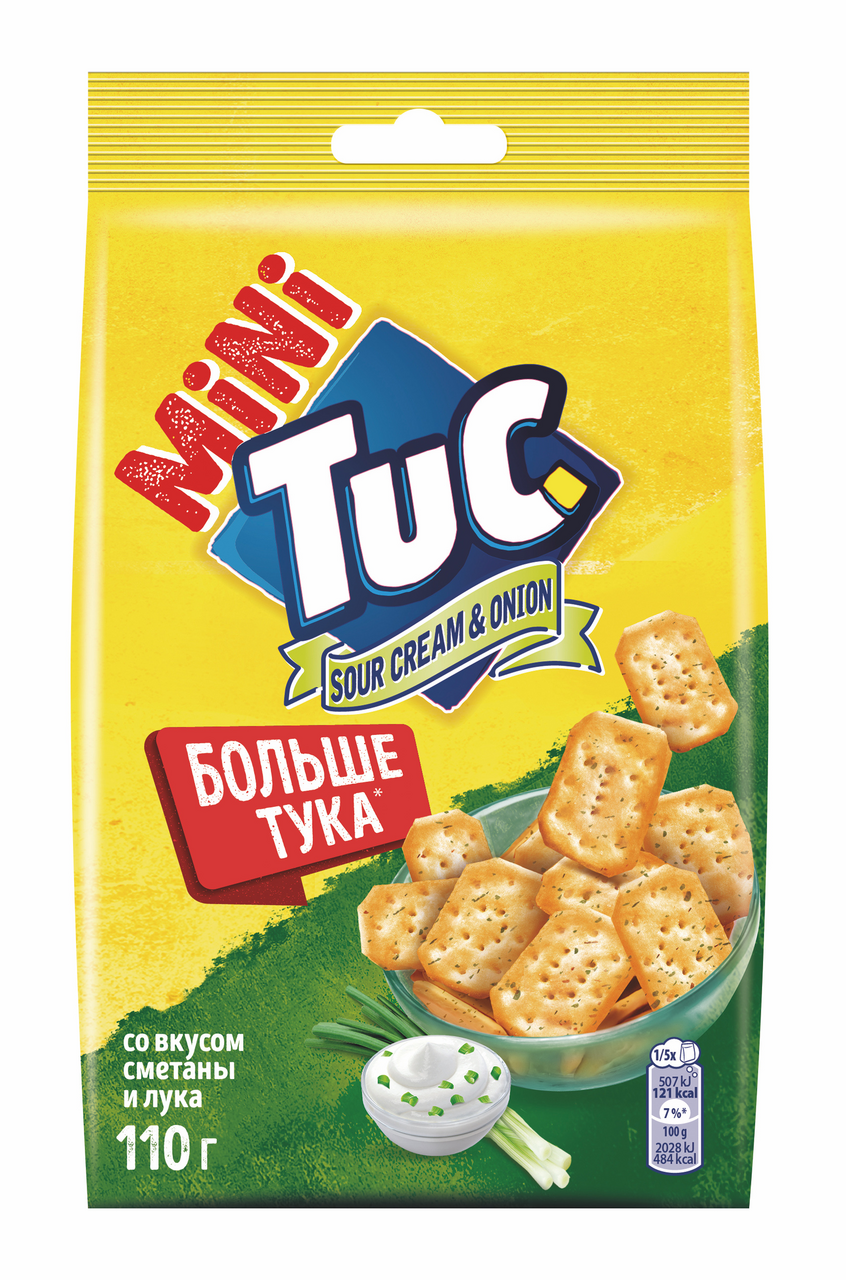 Крекер Tuc Mini Сметана и лук, 110г купить с доставкой на дом и дачу, цены  в интернет-магазине