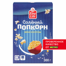 Fine Life Попкорн соленый (100г x 3шт), 300г