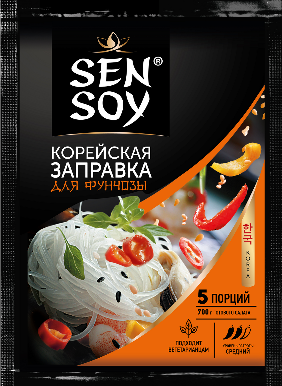 Заправка корейская Sen Soy для фунчозы, 80г купить с доставкой на дом, цены  в интернет-магазине