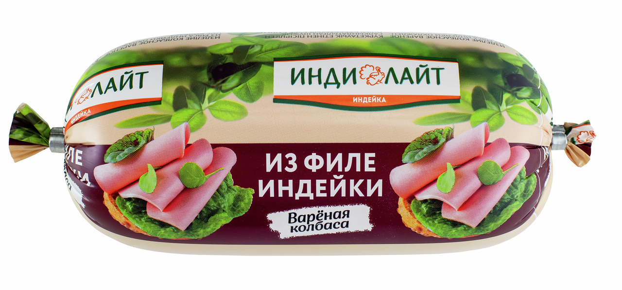 Колбаса из филе индейки Индилайт вареная, 400г