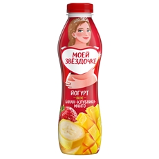 Йогурт питьевой Чудо Банан-клубника-манго 1.9%, 680г