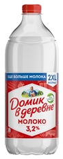 Молоко Домик в деревне пастеризованное 3.2%, 1.9л