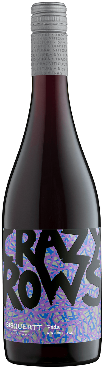 Изображение товара Вино Bisquertt Crazy Rows Pais красное сухое 0.75л натуральное экологичное