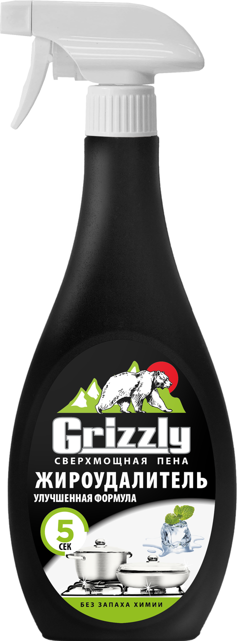 Изображение товара Средство чистящее Grizzly Жироудалитель сверхмощная пена 500мл