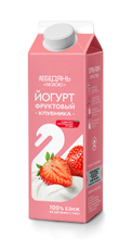 Йогурт питьевой Лебедяньмолоко Клубника 2.5%, 450г