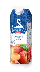 Йогурт питьевой Лебедяньмолоко Персик 2.5%, 450г