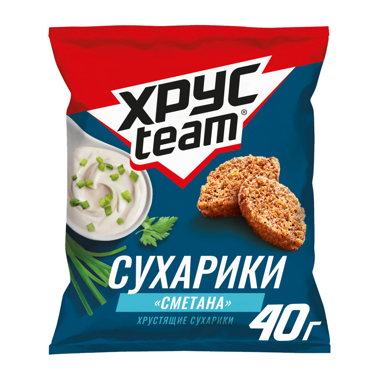 Сухарики Хрусteam Сметана ржаные, 40г купить с доставкой на дом, цены в ...