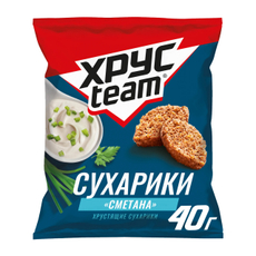 Сухарики Хрусteam Сметана ржаные, 40г