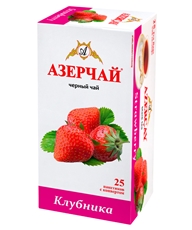 Чай черный Азерчай Клубника байховый (1.8г x 25шт), 45г
