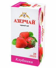 Чай черный Азерчай Клубника байховый (1.8г x 25шт), 45г
