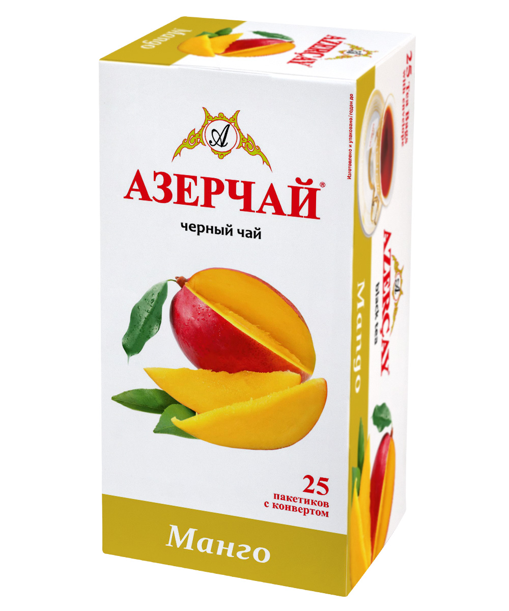 Изображение товара Чай черный Азерчай Манго байховый (1.8г x 25шт), 45г