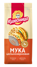 Мука пшеничная Кудесница цельнозерновая, 500г