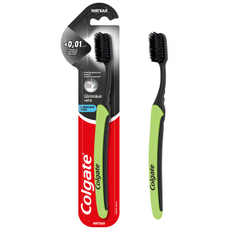 Зубная щетка Colgate Шелковые Нити с древесным углем для здоровья десен, мягкая, бирюзовая