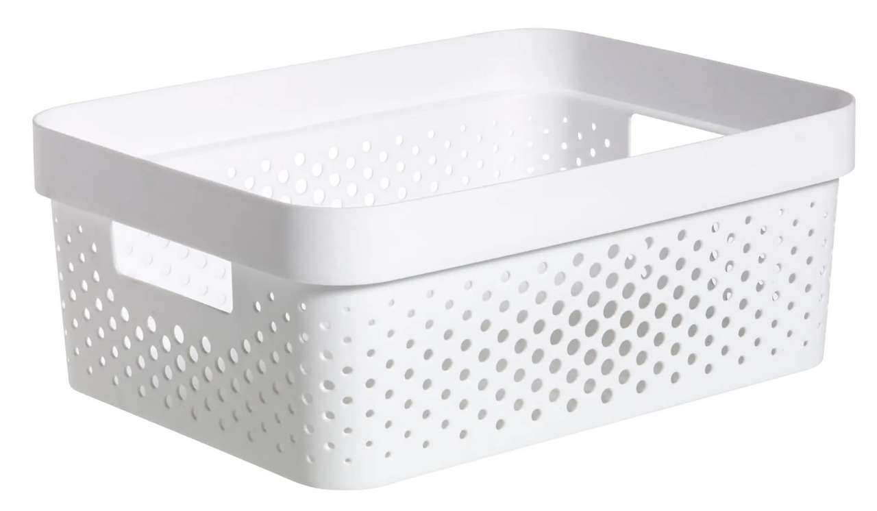 Корзина для хранения Curver Infinity белая 11л, 35.6 x 26.6 x 13.6см