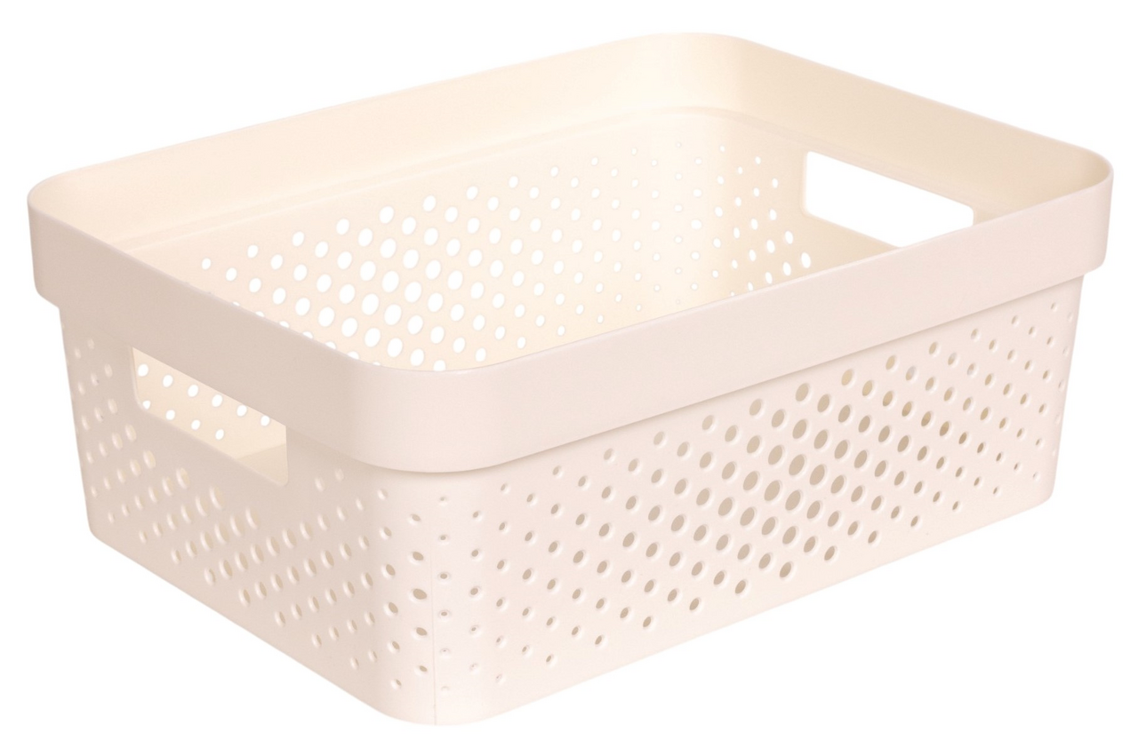 Корзина для хранения Curver Infinity молочная 11л, 35.6 x 26.6 x 13.6см