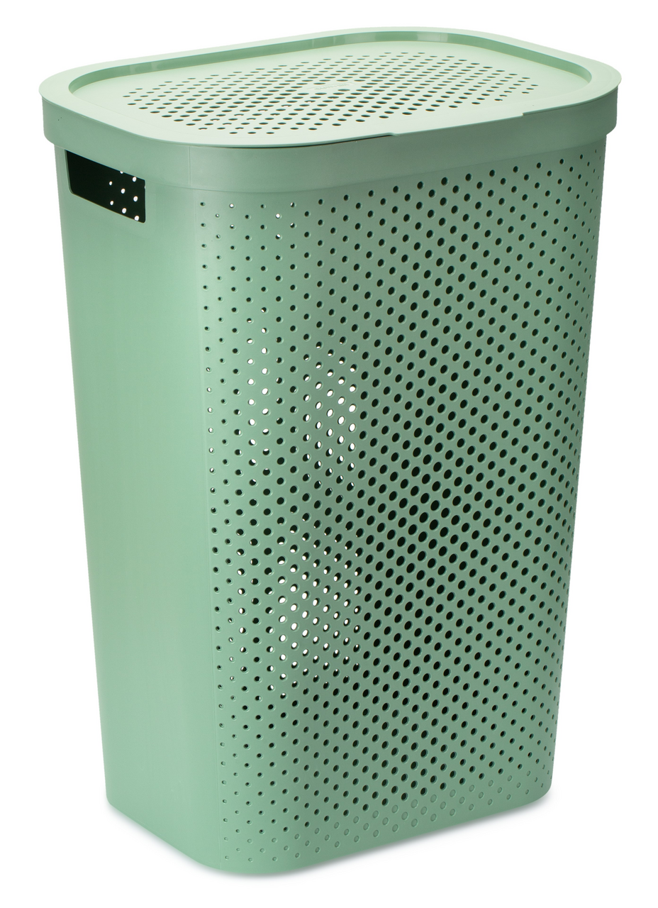 Корзина для белья Curver Infinity зеленая 60л 43.7 x 35.1 x 60.2см ...