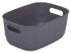 Корзина для хранения Curver Softex S темно-серая 4л, 26.5 x 19.1 x 11см