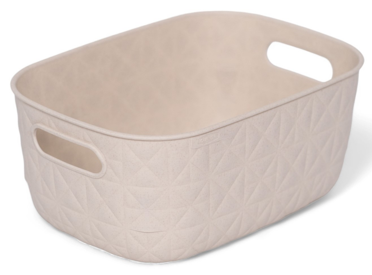 Корзина для хранения Curver Softex S кремовая 4л, 26.5 x 19.1 x 11см