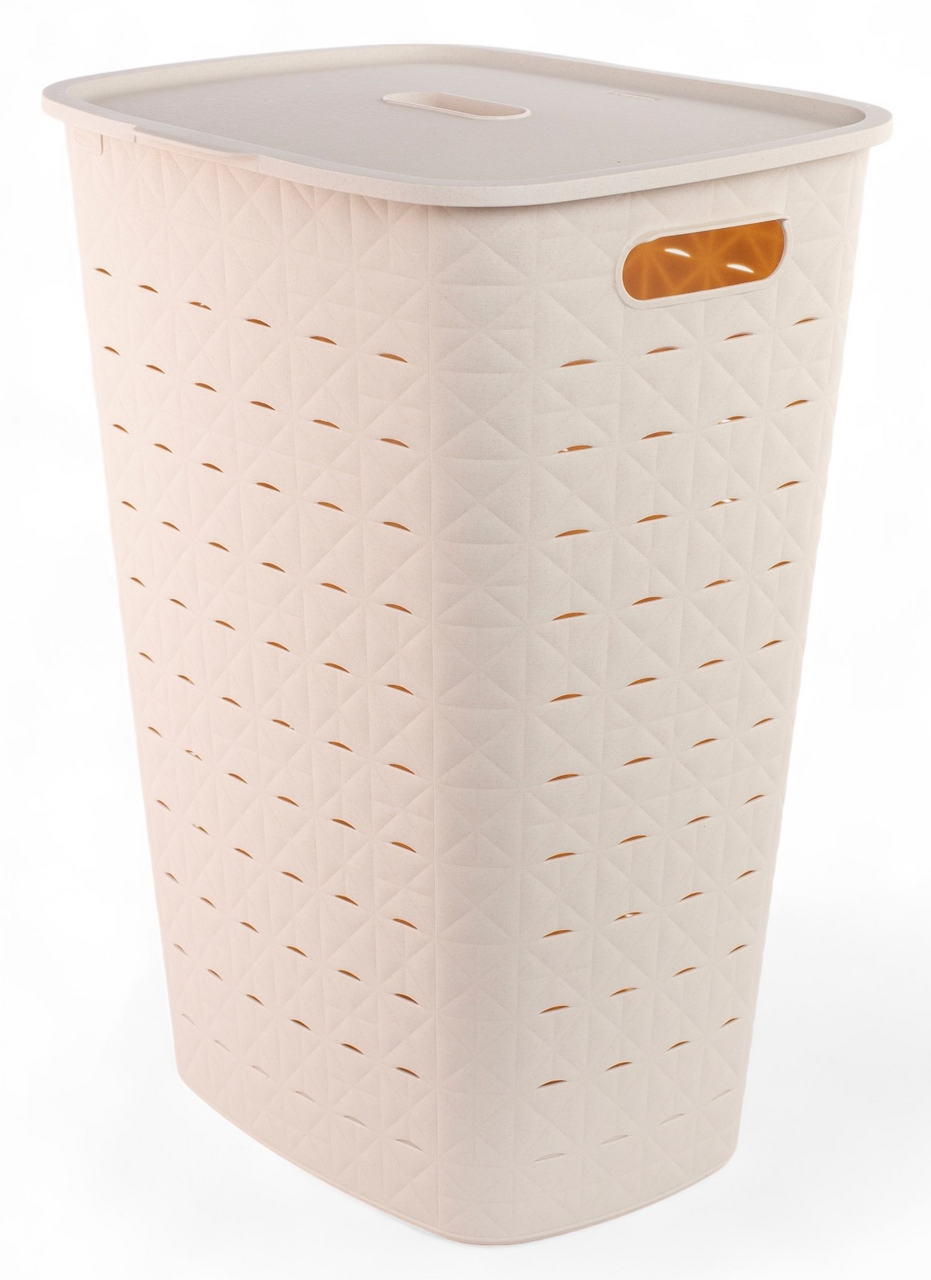 Корзина для белья Curver Softex кремовая 56л, 43.5 x 33.5 x 60см