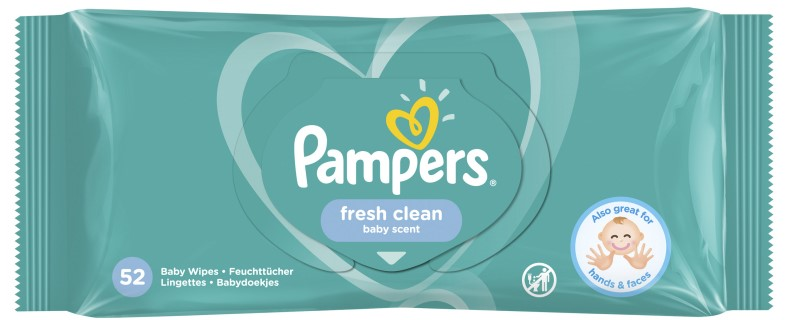 Изображение товара Салфетки влажные детские Pampers Fresh Clean, 52шт