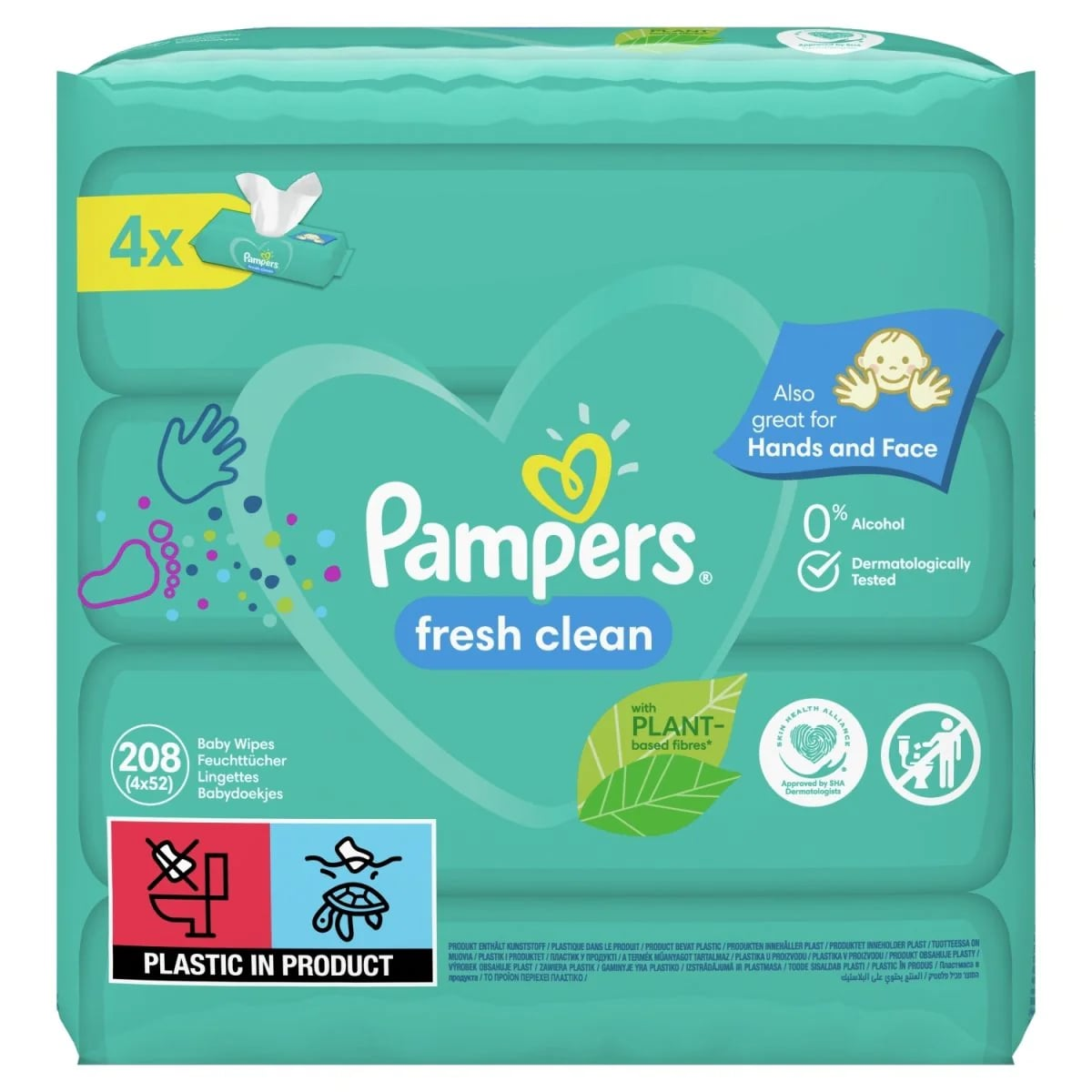 Изображение товара Салфетки влажные детские Pampers Fresh Clean, 52шт x 4 уп