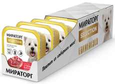Паштет для собак мелких пород Мираторг говядина Blue Angus, 100г x 16 шт