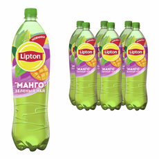 Холодный чай Lipton зеленый со вкусом манго, 1.5л x 6 шт