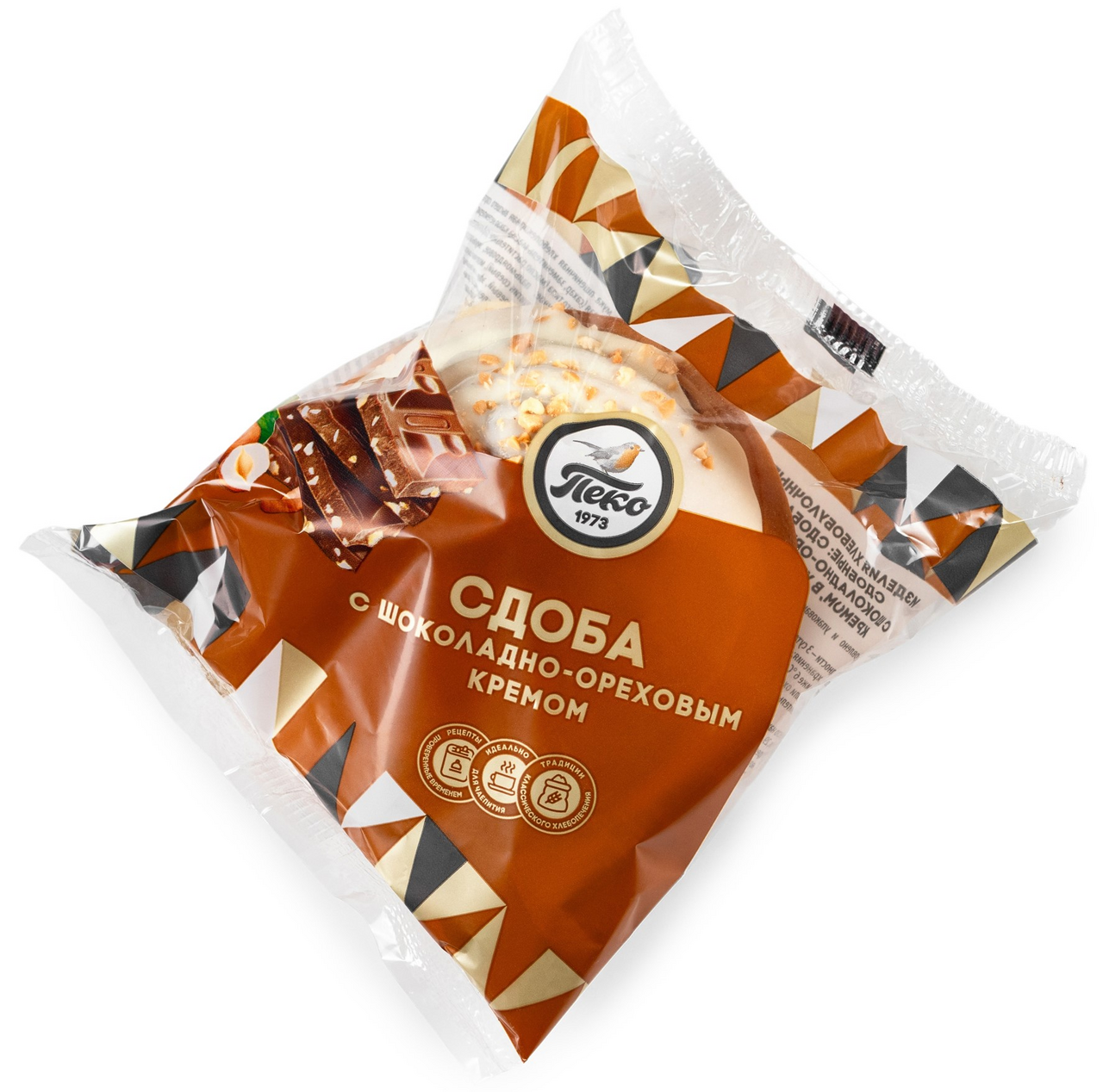 Сдоба Пеко с шоколадно-ореховым кремом, 80г