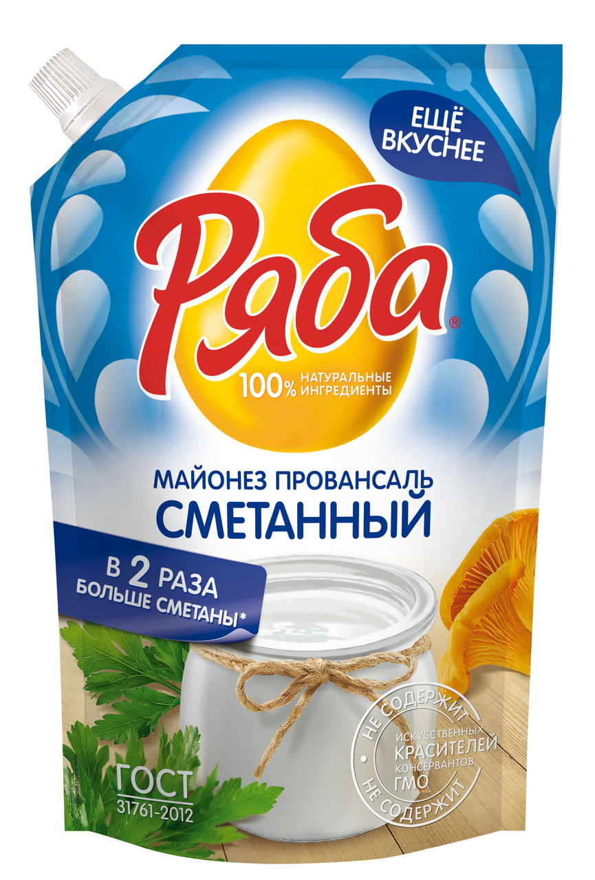Майонез Ряба Провансаль сметанный ГОСТ 50.5%, 530г