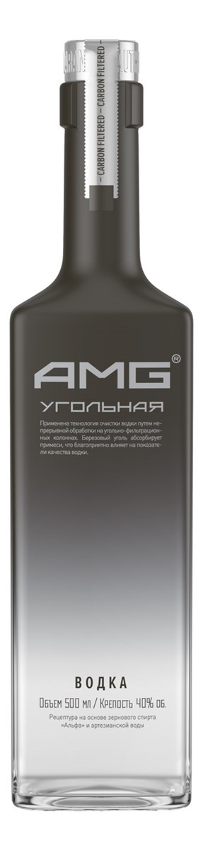 Водка AMG угольная, 0.5л купить по выгодной цене, самовывоз алкоголя из ...