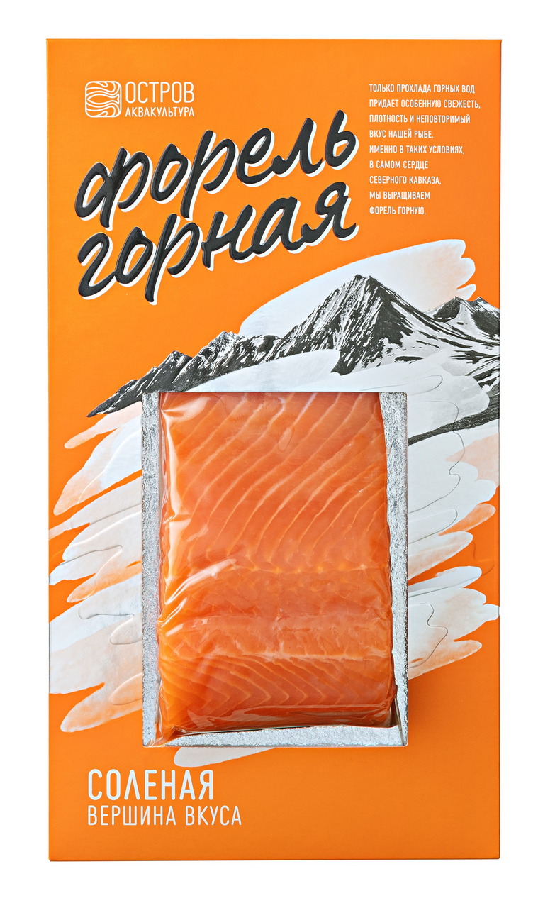 Форель Горная филе-кусок слабосоленый, 200г купить с доставкой на дом и ...