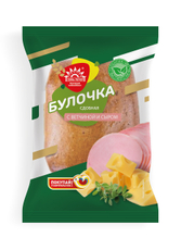 Булочка с ветчиной и сыром Семь Печей сдобная ГОСТ, 100г
