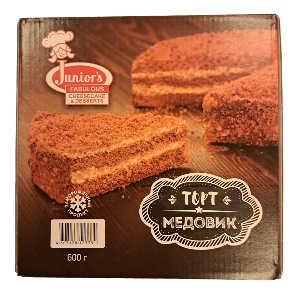 Торт Медовик Juniors замороженный, 600г