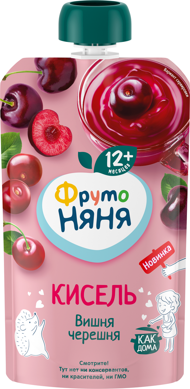 Кисель ФрутоНяня Вишня-черешня, 130г купить с доставкой на дом, цены в ...