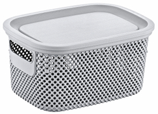 Корзина для хранения Hobby Life Nickel серая с крышкой 28.5 х 38 х 22.2см, 18л