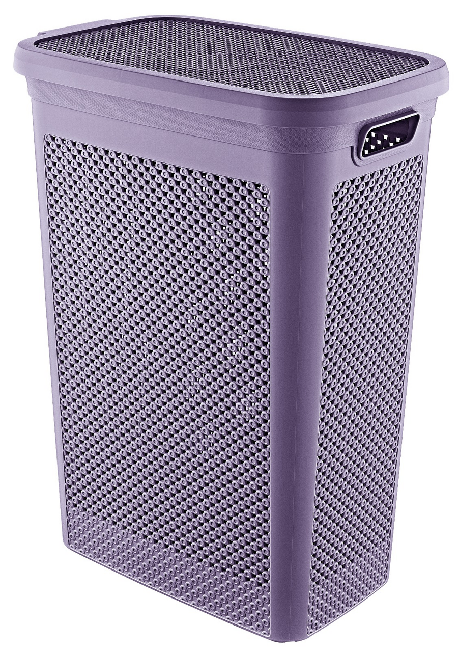 Корзина для белья Hobby Life Diamond фиолетовая 44.5 х 28.3 х 59.2см, 48л