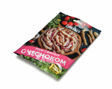 Уши свиные Кузминки с чесноком варено-копченые, 70г