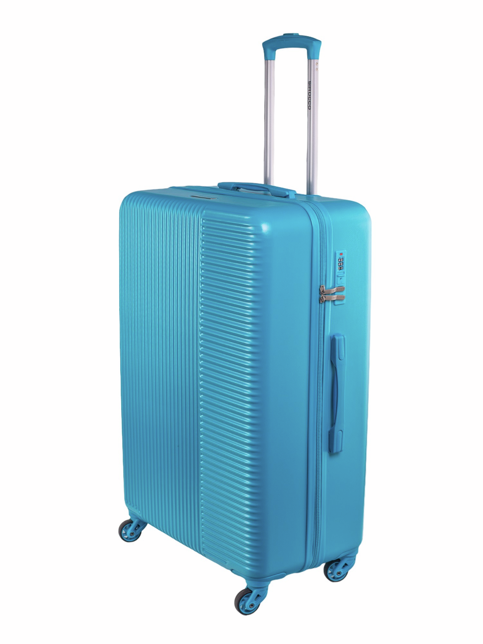 Чемодан Sirocco Sunstone бирюзовый в полоску M ABS, 45 х 25 х 65.5см