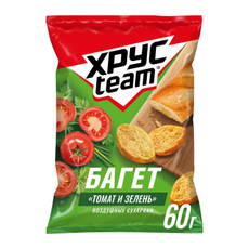 Сухарики Хрусteam Багет томат и зелень 60г