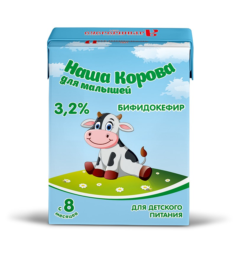 Бифидокефир детский Наша корова 3.2% с 8 месяцев, 210г