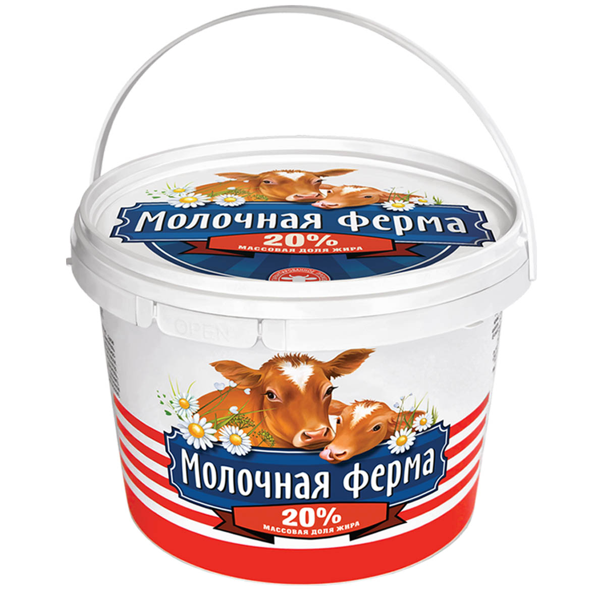 Продукт молоко-растительный Молочная ферма на сметанной закваске 20%, 650г