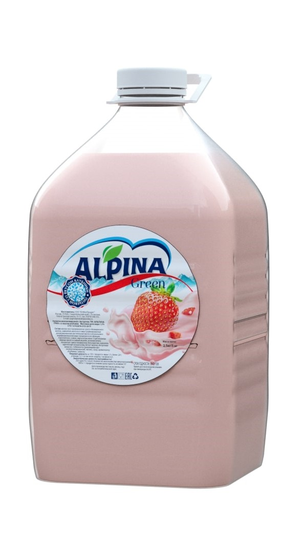 Напиток с йогуртом Alpinagreen клубника 1.5%, 5кг