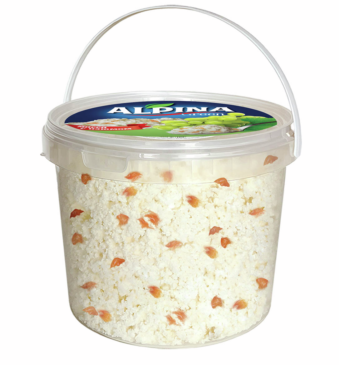 Продукт молоко-растительный Alpinagreen на творожной закваске с изюмом, 3кг