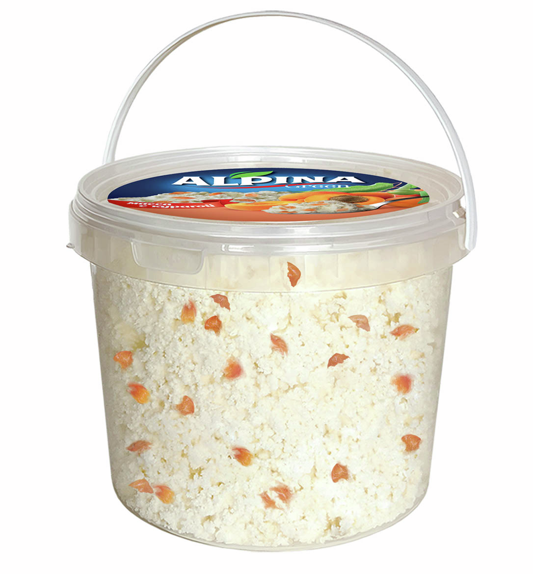 Продукт молоко-растительный Alpinagreen на творожной закваске с курагой, 3кг