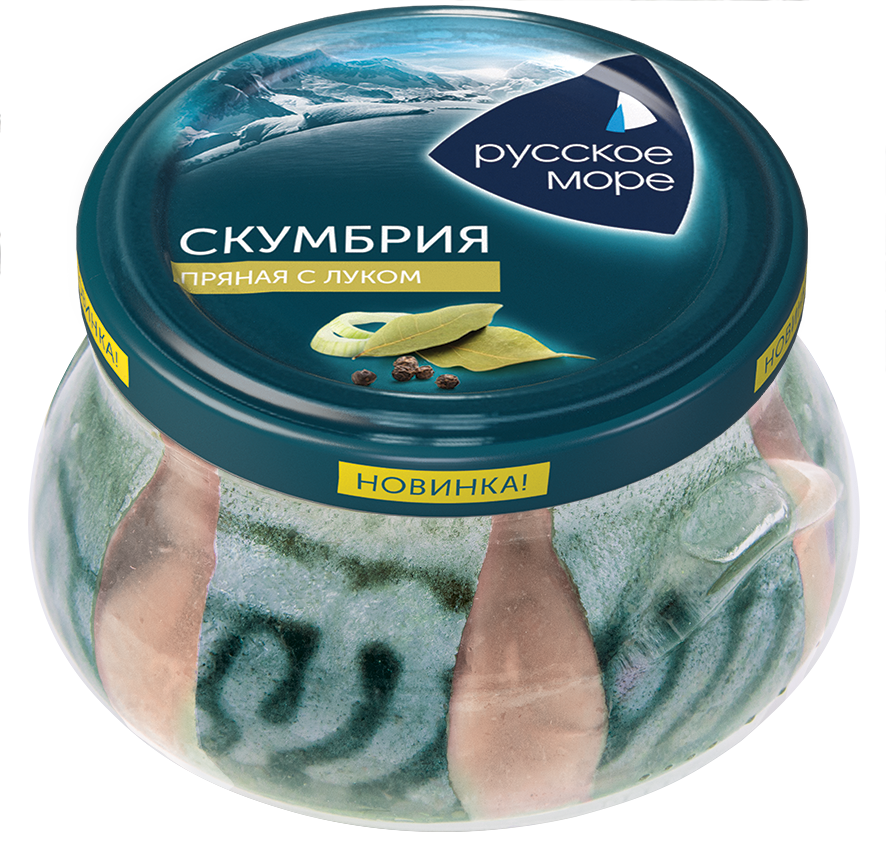 Изображение товара Скумбрия Русское море пряная с луком 280г
