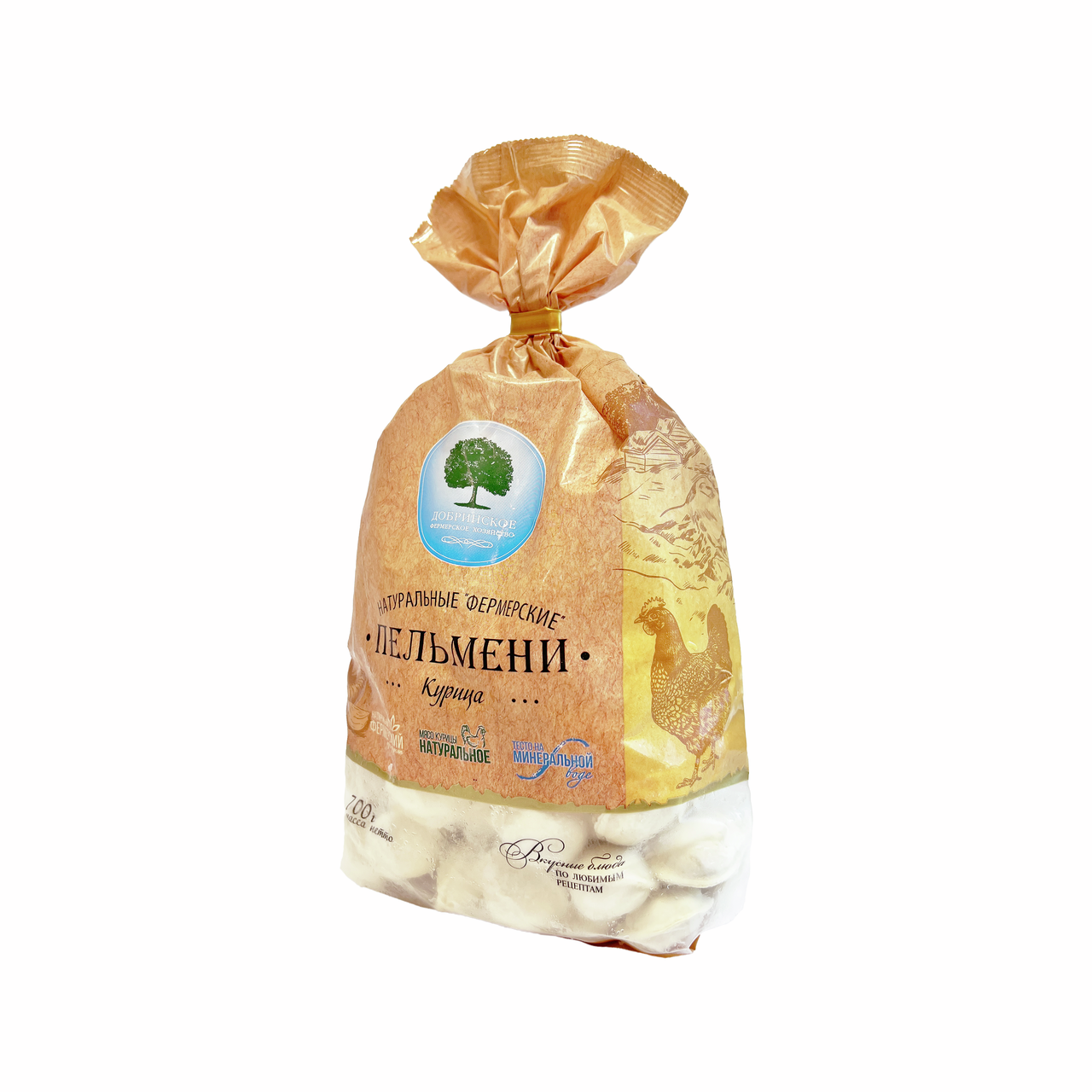Пельмени Добринское Фх с курицей фермерские замороженные, 700г