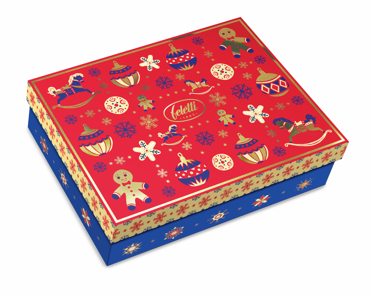 Набор конфет Feletti Christmas toys с темным шоколадом и фундуком, 250г